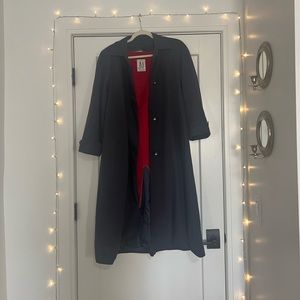 Vintage Deep Navy Trench Coat
